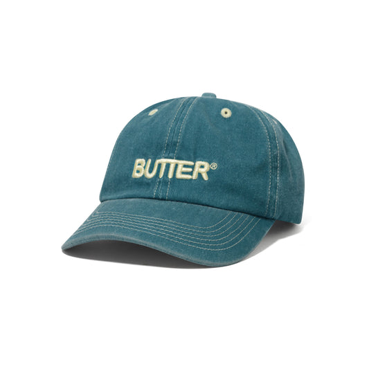Butter Goods - Rounded Logo 6 Panel Cap Washed Ocean