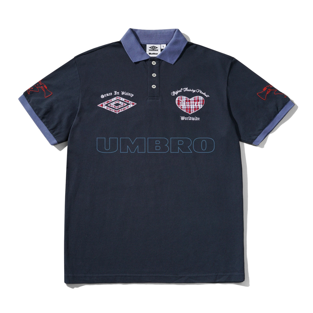 Butter Goods - Butter x Umbro Victory Polo Navy/Slate