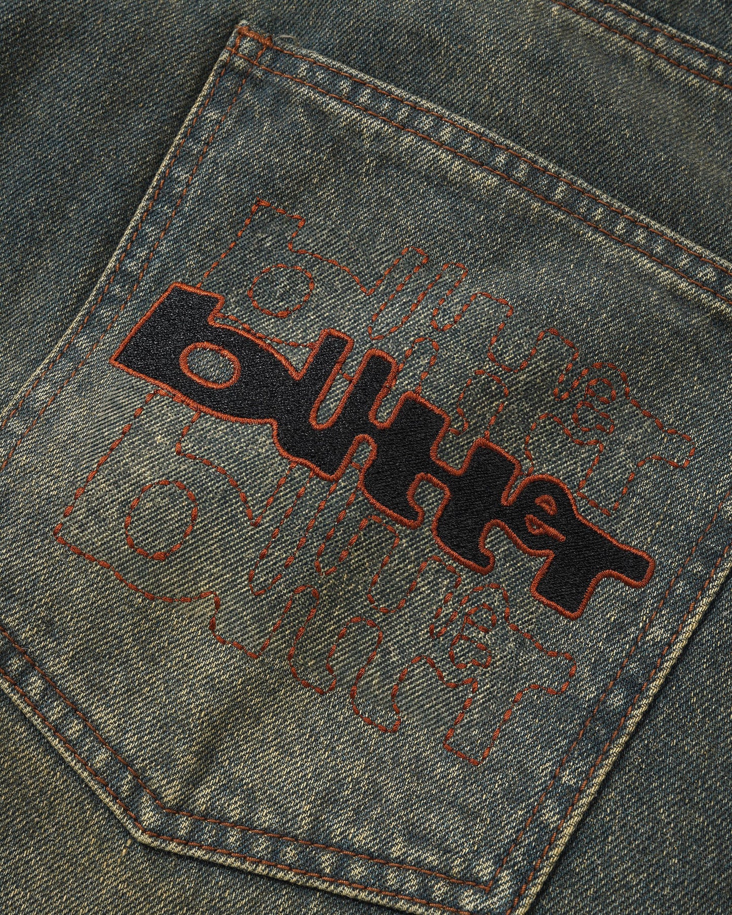 Butter Goods - Warped Denim Jeans Dirty Washed Indigo