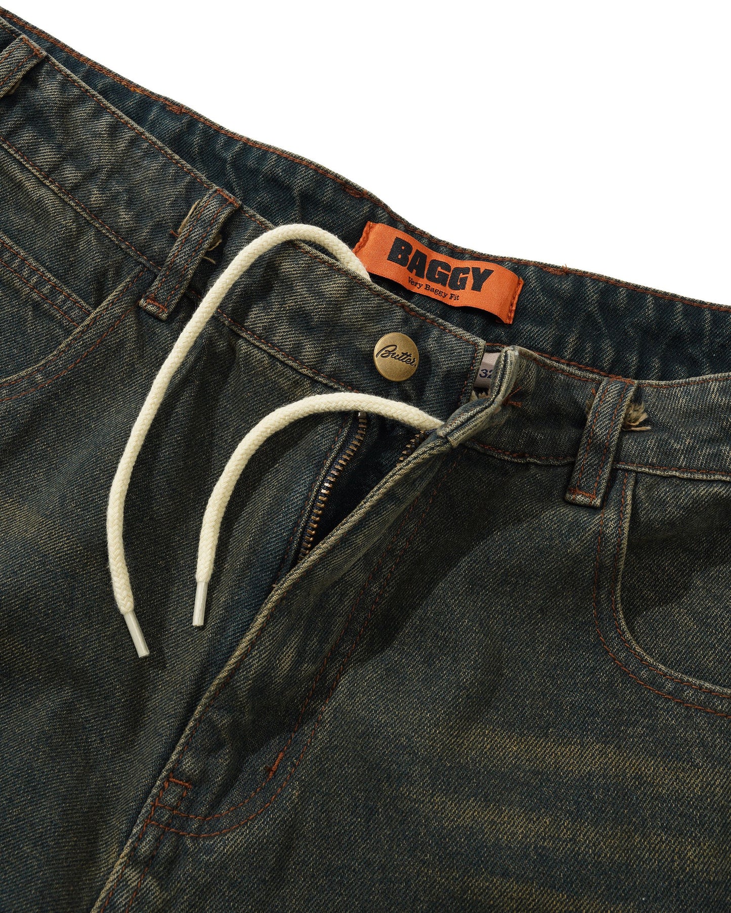 Butter Goods - Warped Denim Jeans Dirty Washed Indigo
