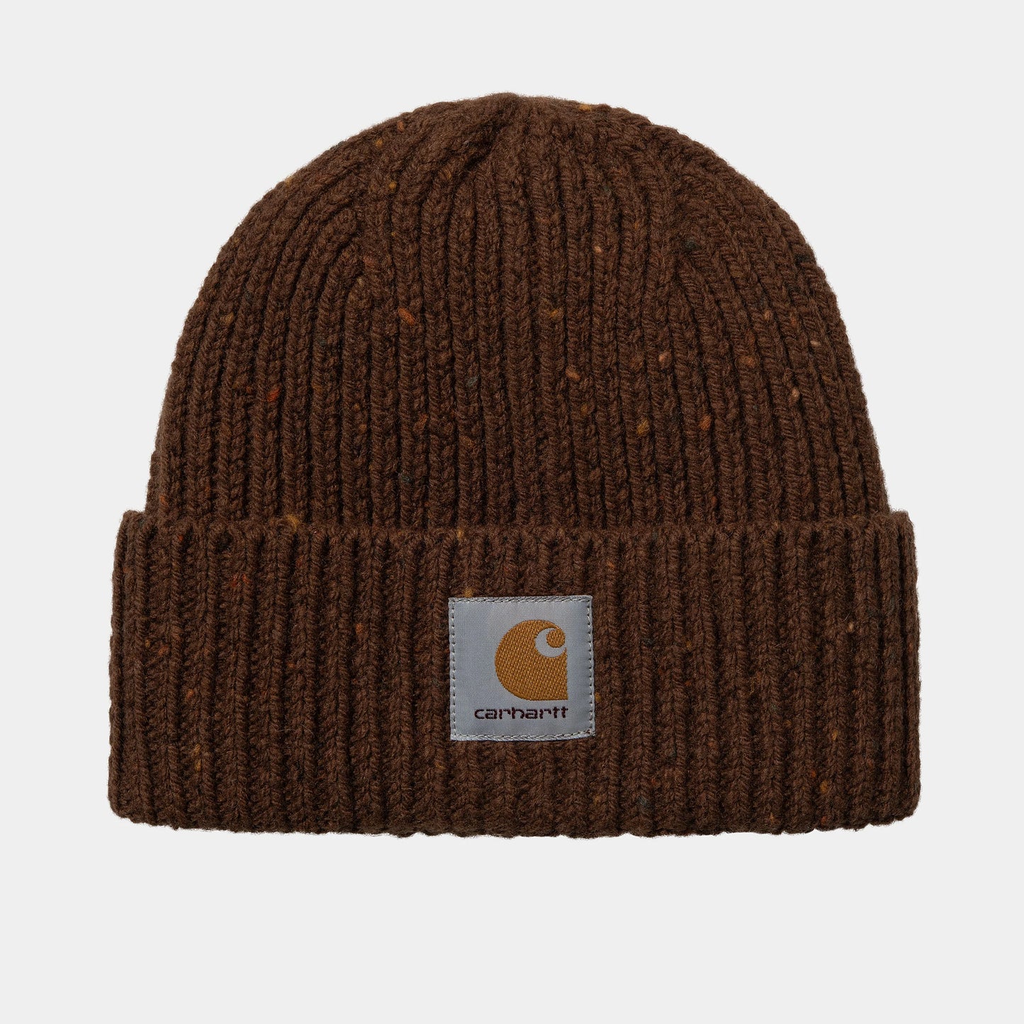 Carhartt wip ruskea villapipo logo, taitettu pipo