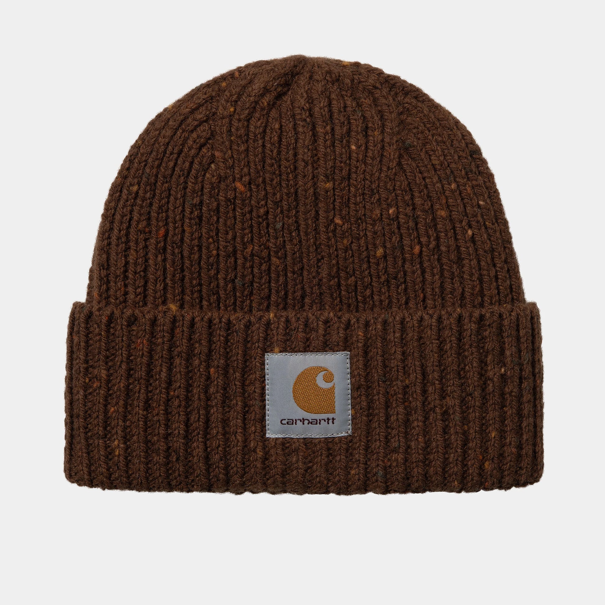 Carhartt wip ruskea villapipo logo, taitettu pipo