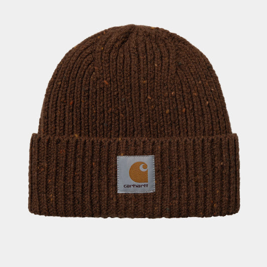 Carhartt wip ruskea villapipo logo, taitettu pipo
