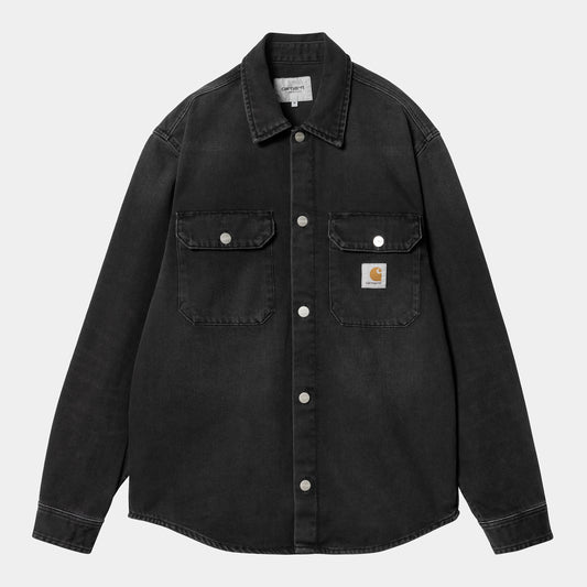 Carhartt WIP Heavy weight shirt Jacket black, rintataskut, napit, kaulus