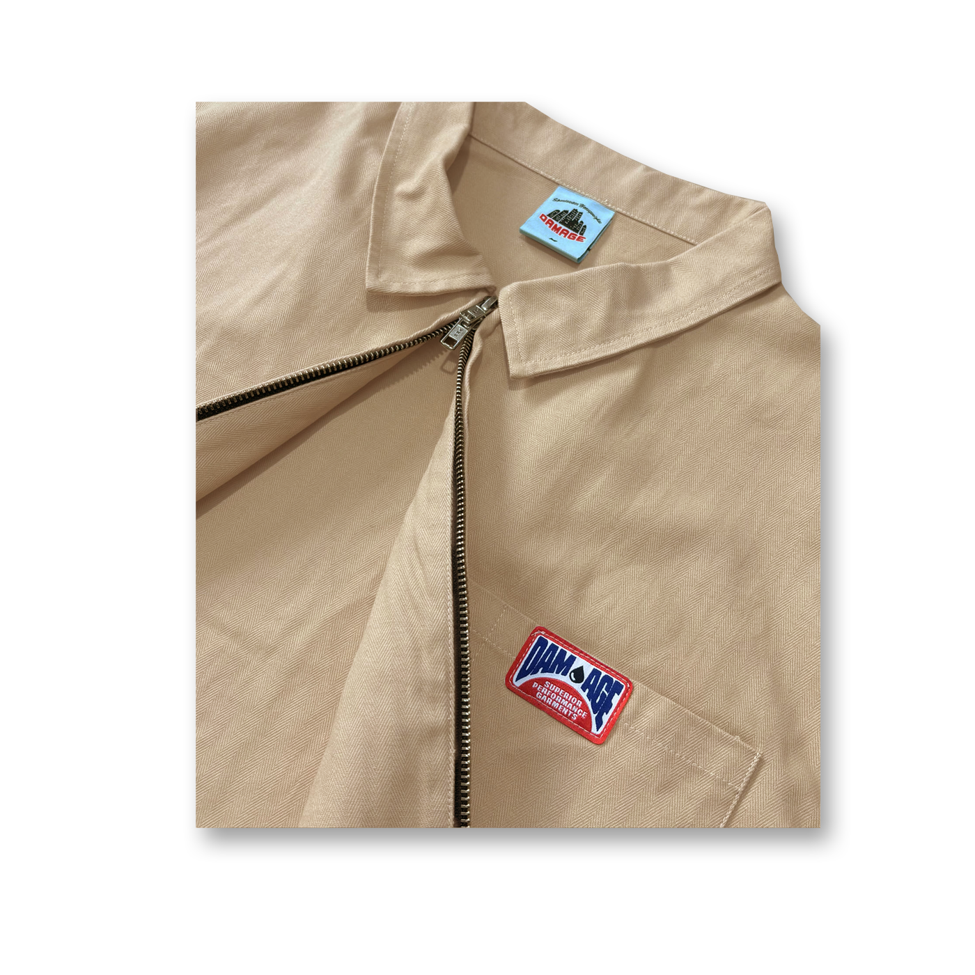 Damage - Uniform Zipper Shirt Khaki