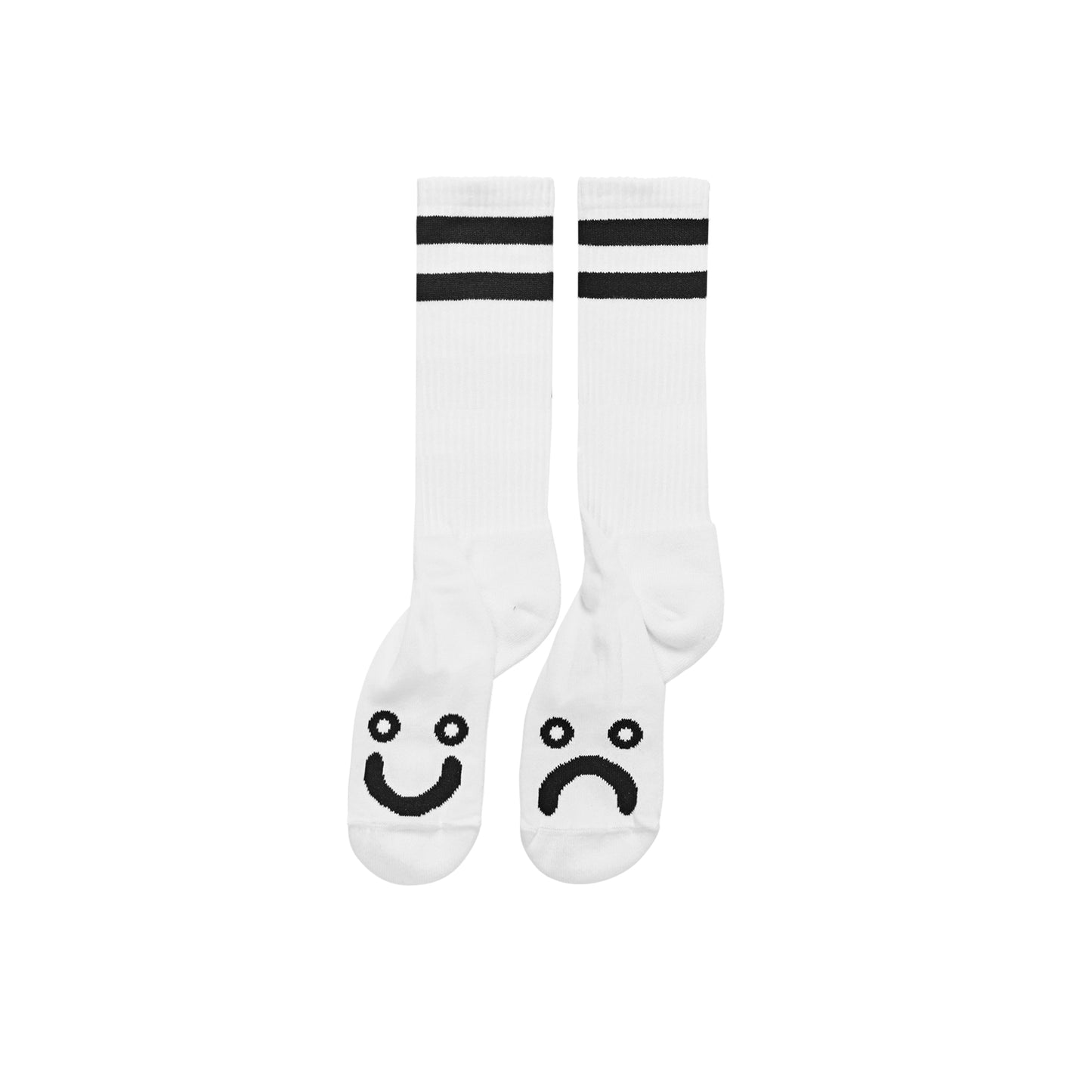 Polar - Happy Sad Socks Long White