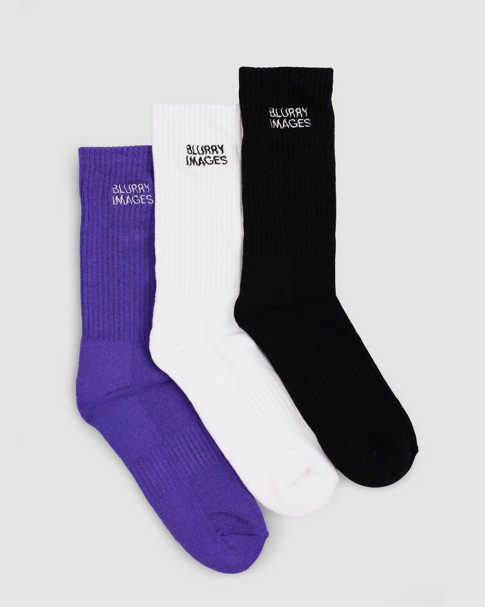 Blurry Images - Cushioned Socks 3-Pack